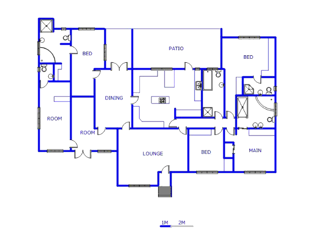 Floor plan of the property in Parkdene (JHB)