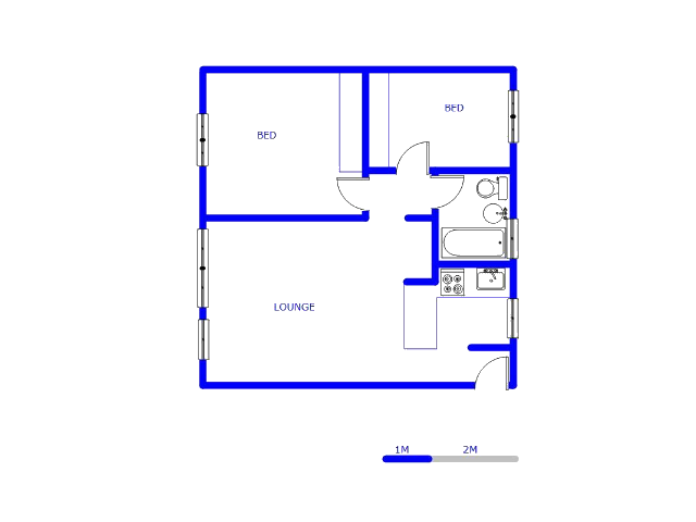 Floor plan of the property in Weltevreden Park