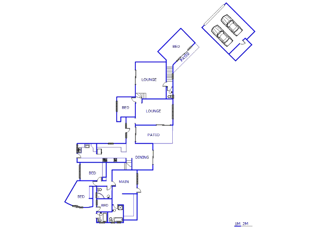 Floor plan of the property in Kloofendal
