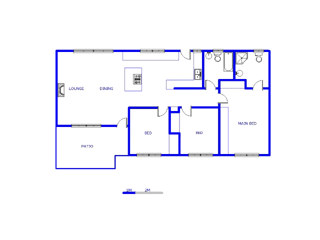 Floor plan of the property in Kensington B - JHB
