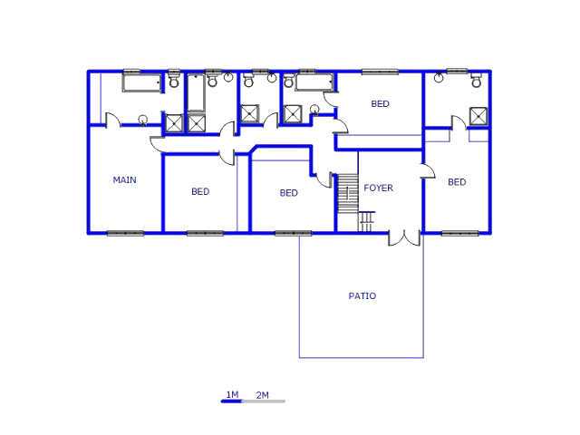 Floor plan of the property in Marloth Park