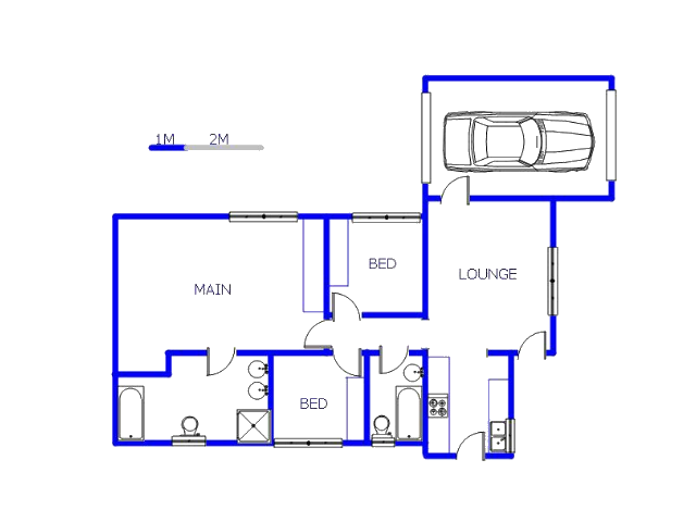 Floor plan of the property in Roodekop