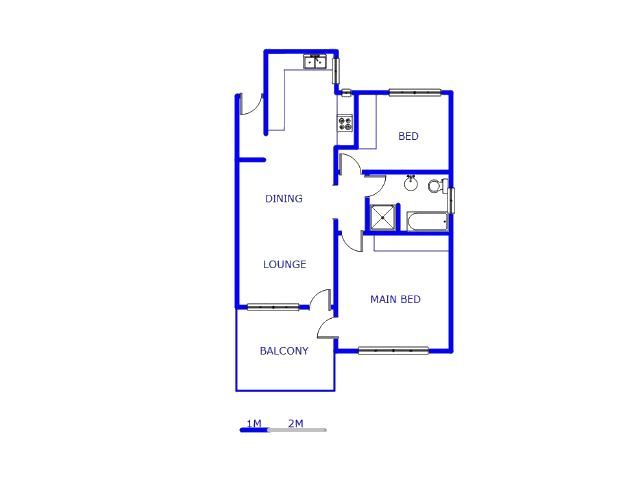 Floor plan of the property in Roodekrans
