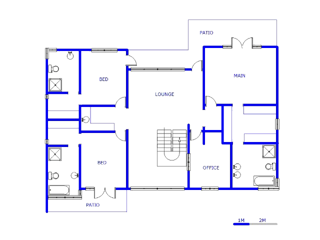 Floor plan of the property in Amorosa