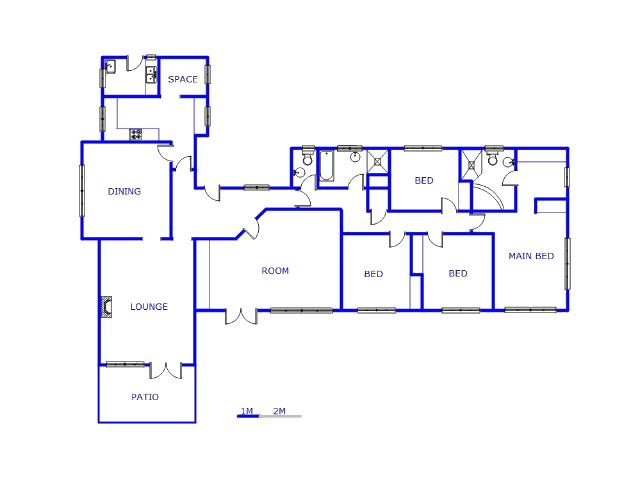 Floor plan of the property in Kew