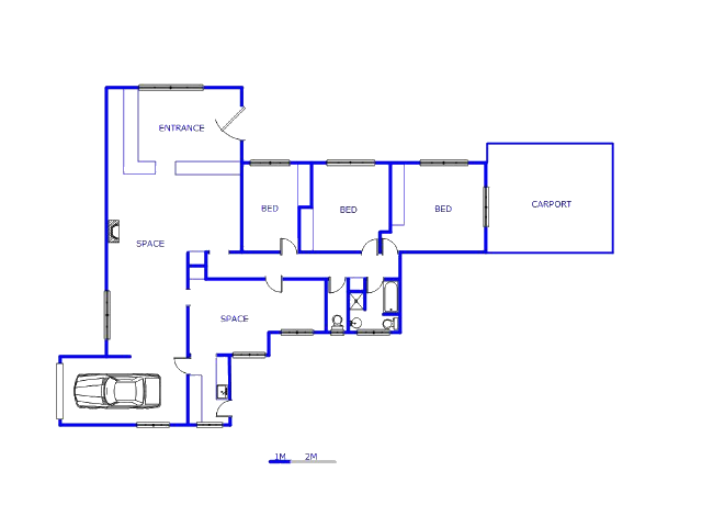 Floor plan of the property in Pine Park