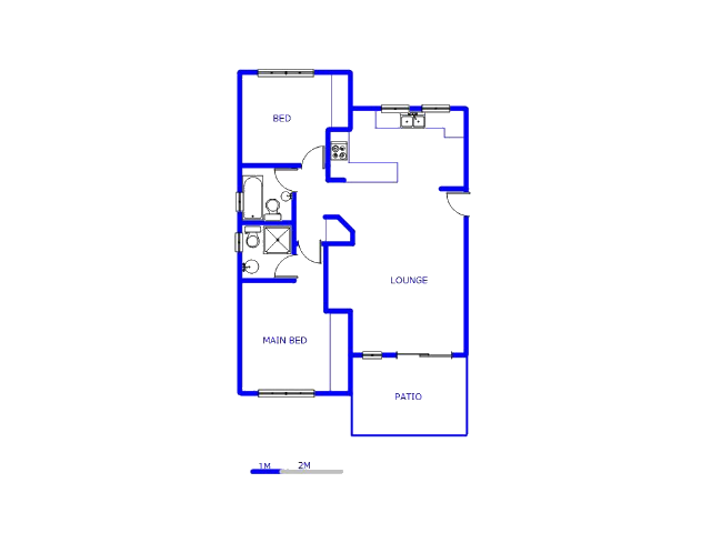 Floor plan of the property in Die Hoewes