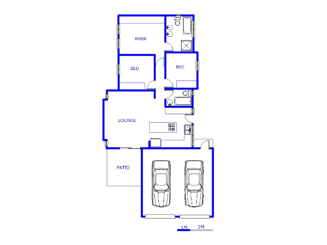 Floor plan of the property in Cosmo City