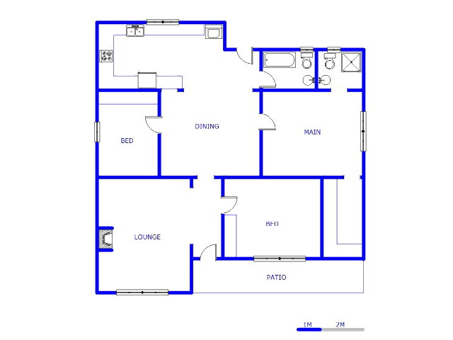 Floor plan of the property in Newlands - JHB