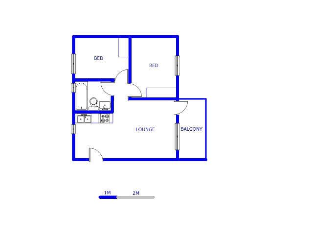 Floor plan of the property in Olifantsvlei 327-Iq