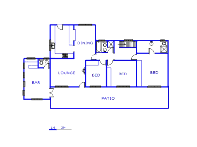 Floor plan of the property in Wilgeheuwel 