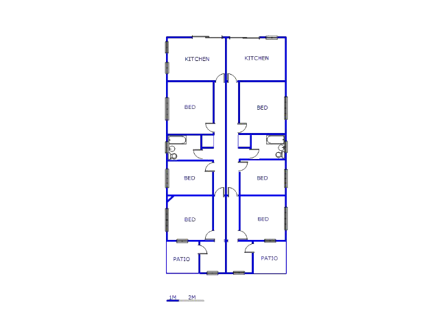Floor plan of the property in Turffontein