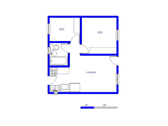 Floor plan of the property in Palm Ridge