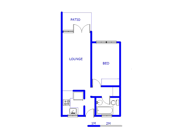 Floor plan of the property in Observatory - JHB
