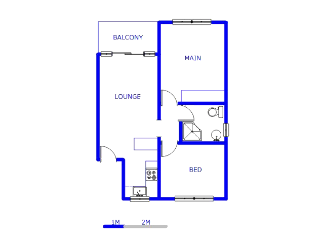 Floor plan of the property in Honeydew