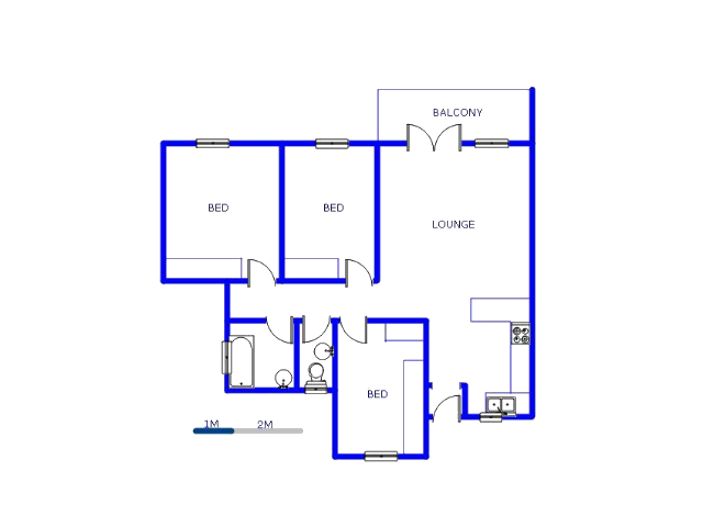Floor plan of the property in Randhart