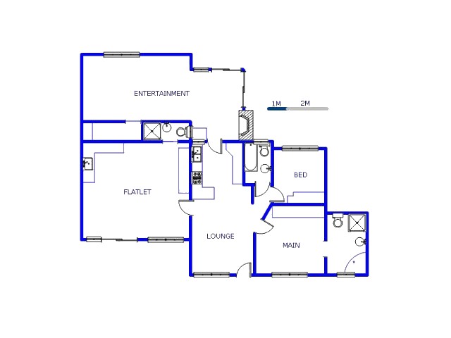 Floor plan of the property in Pomona