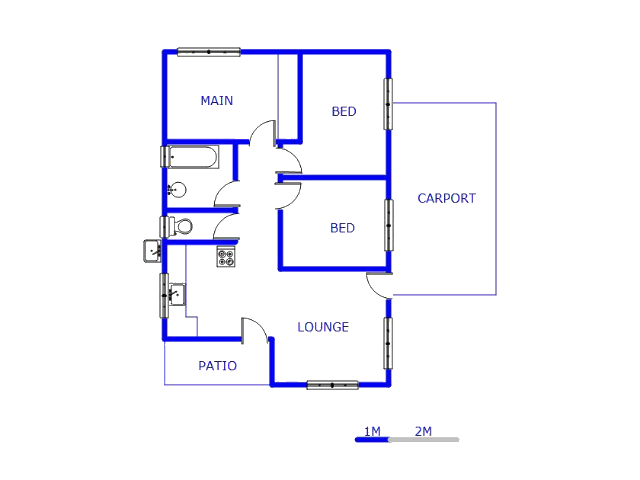 Floor plan of the property in Freedom Park