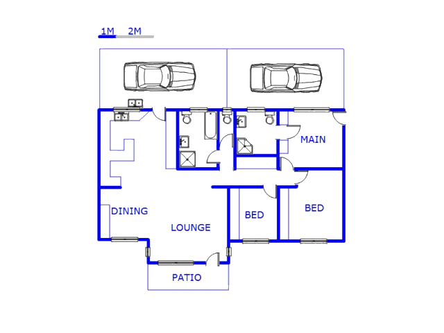 Floor plan of the property in Glen Hills (Stanger)