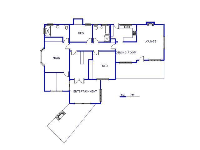 Floor plan of the property in Klopperpark