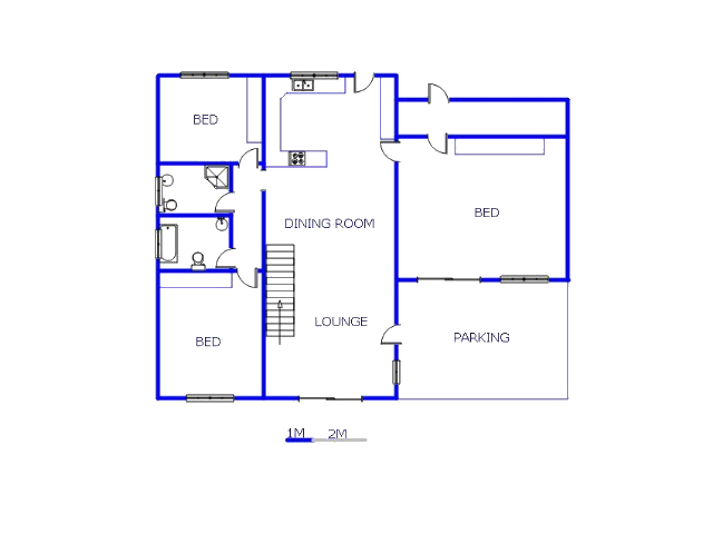 Floor plan of the property in Bonaero Park