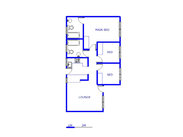 Floor plan of the property in Mondeor