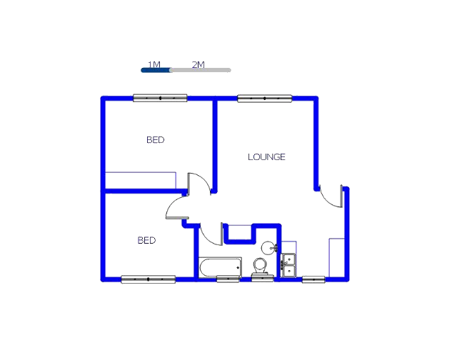 Floor plan of the property in Hlanganani Village