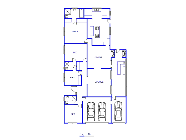 Floor plan of the property in Kuils River