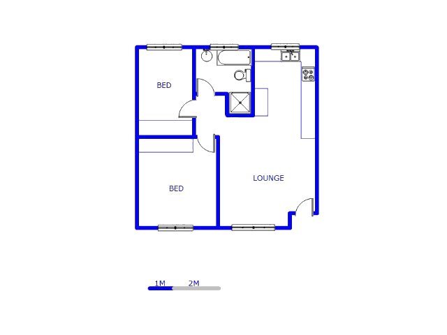 Floor plan of the property in Highveld