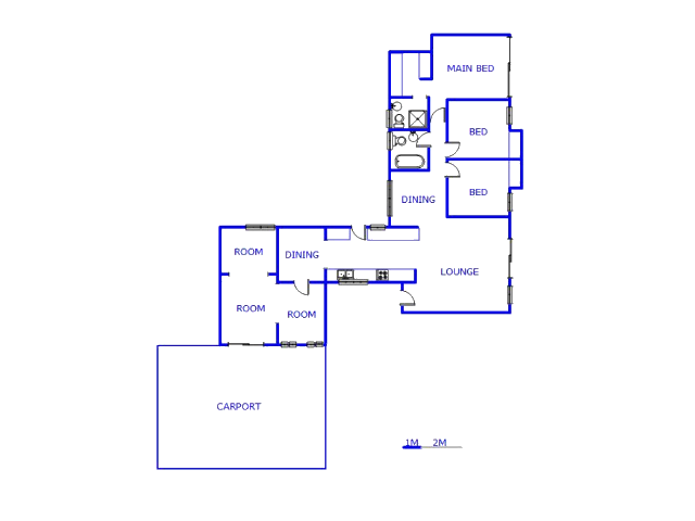 Floor plan of the property in Chantelle