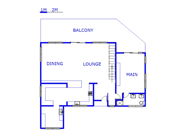 Floor plan of the property in Glenmore (KZN)
