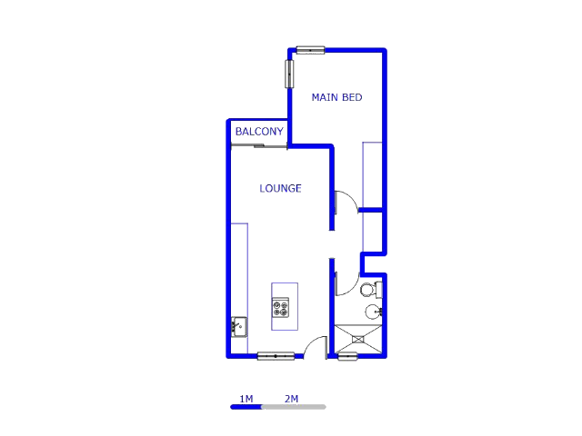 Floor plan of the property in Edenburg - Jhb