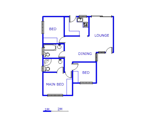 Floor plan of the property in Kirkney