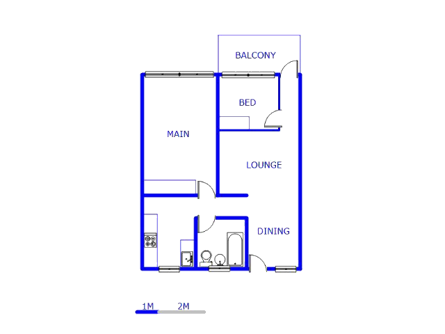 Floor plan of the property in Alberton
