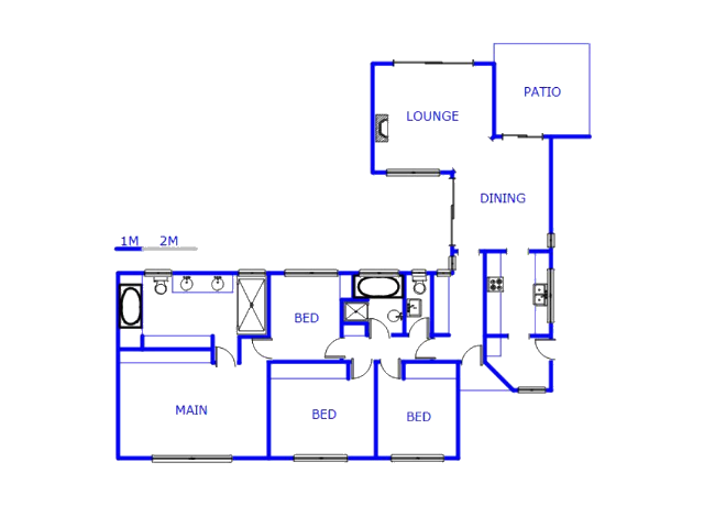 Floor plan of the property in Wilropark