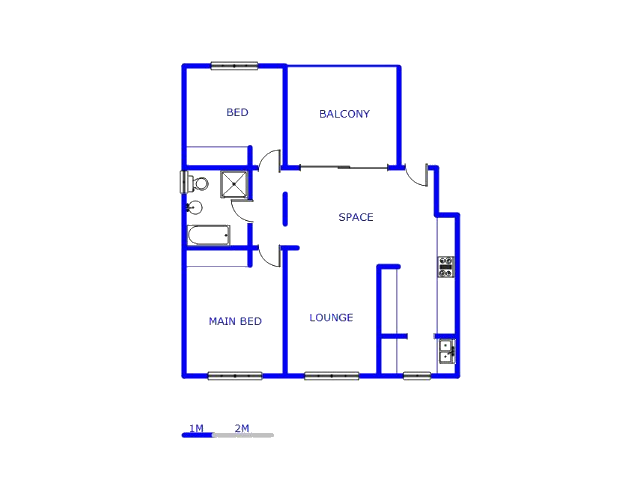 Floor plan of the property in Carlswald