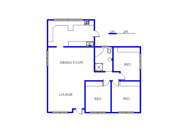 Floor plan of the property in Klopperpark
