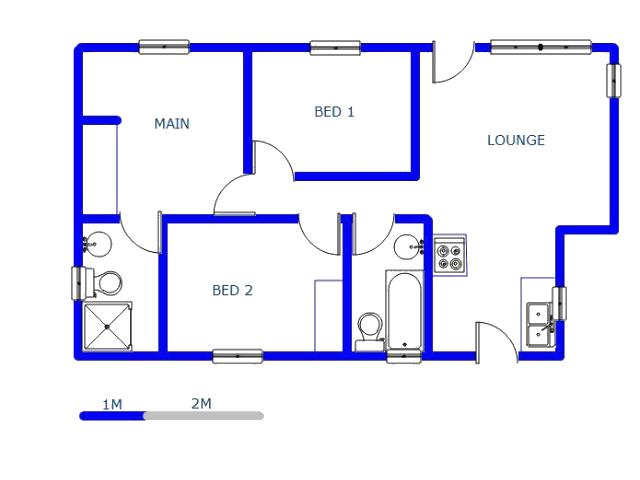 Floor plan of the property in Alberton