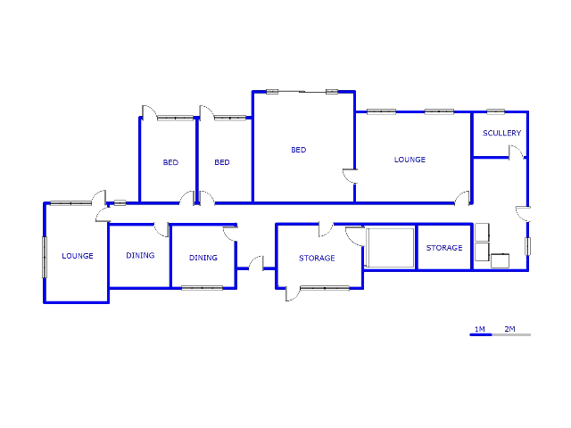 Floor plan of the property in West Rand AH