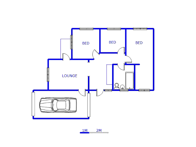 Floor plan of the property in Kwenele