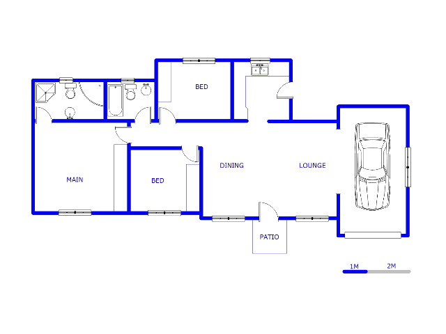 Floor plan of the property in Cosmo City