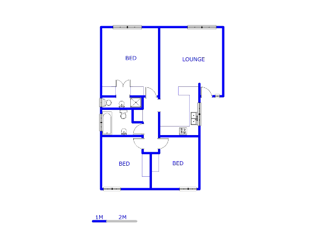 Floor plan of the property in Menlo Park