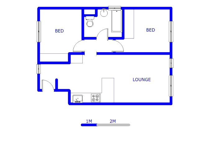 Floor plan of the property in Klipkop