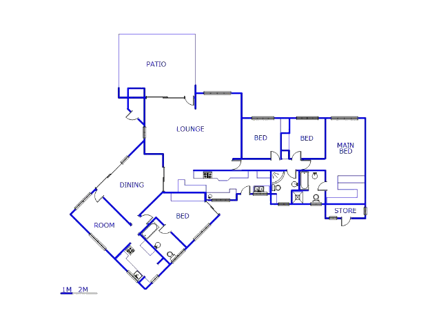 Floor plan of the property in Ferndale - JHB