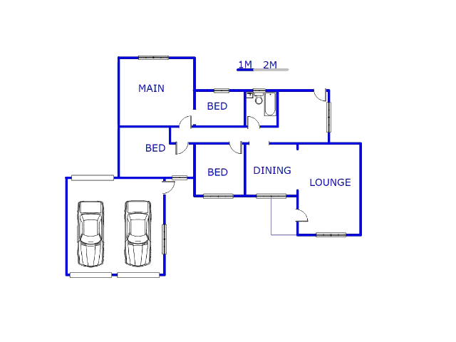 Floor plan of the property in Vosloorus