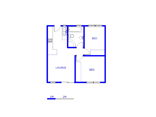 Floor plan of the property in Daspoort