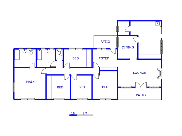 Floor plan of the property in Benoni
