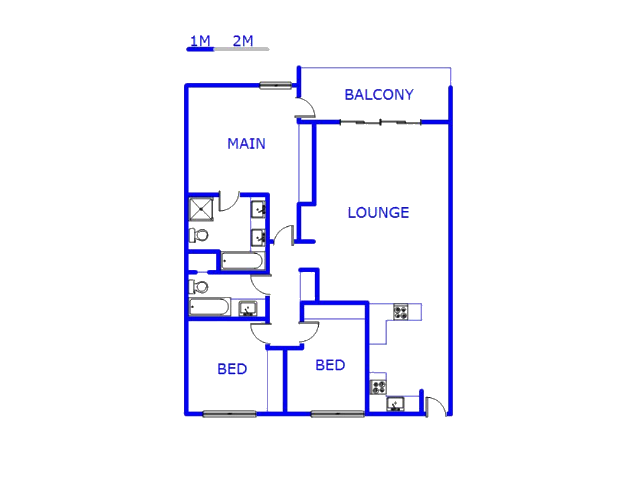 Floor plan of the property in Umhlanga Rocks