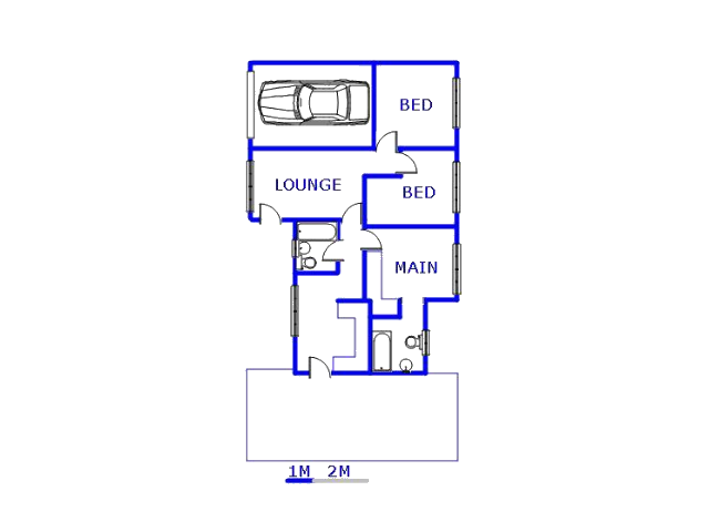 Floor plan of the property in Roodekop