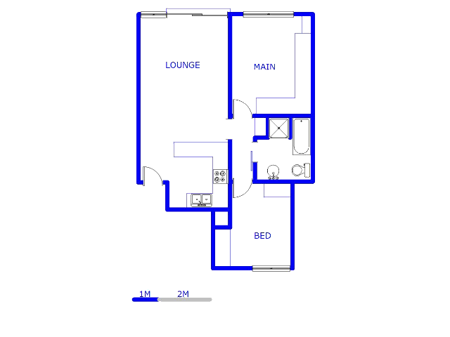 Floor plan of the property in Alberton